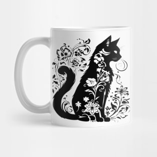 Floral Cat Mug